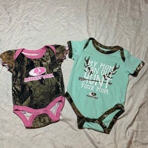 Two Mossy Oak Onesies